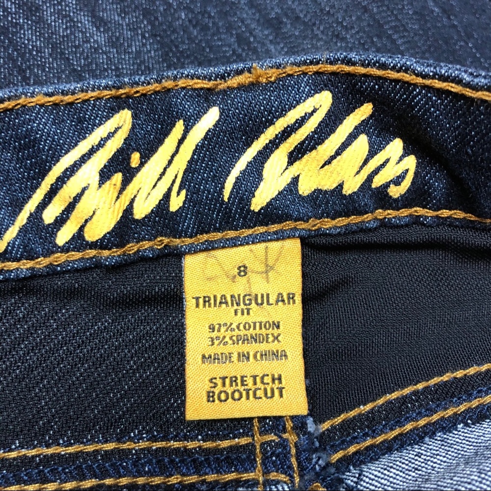 Bill Blass Womens Blue Jeans Size 8 Triangular Fit - Picture 5 of 7